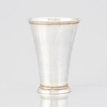 Jöns Silfverberg, bägare, silver, Ystad 1761.