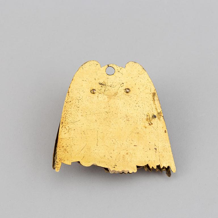 A late 19th century brass letter holder.