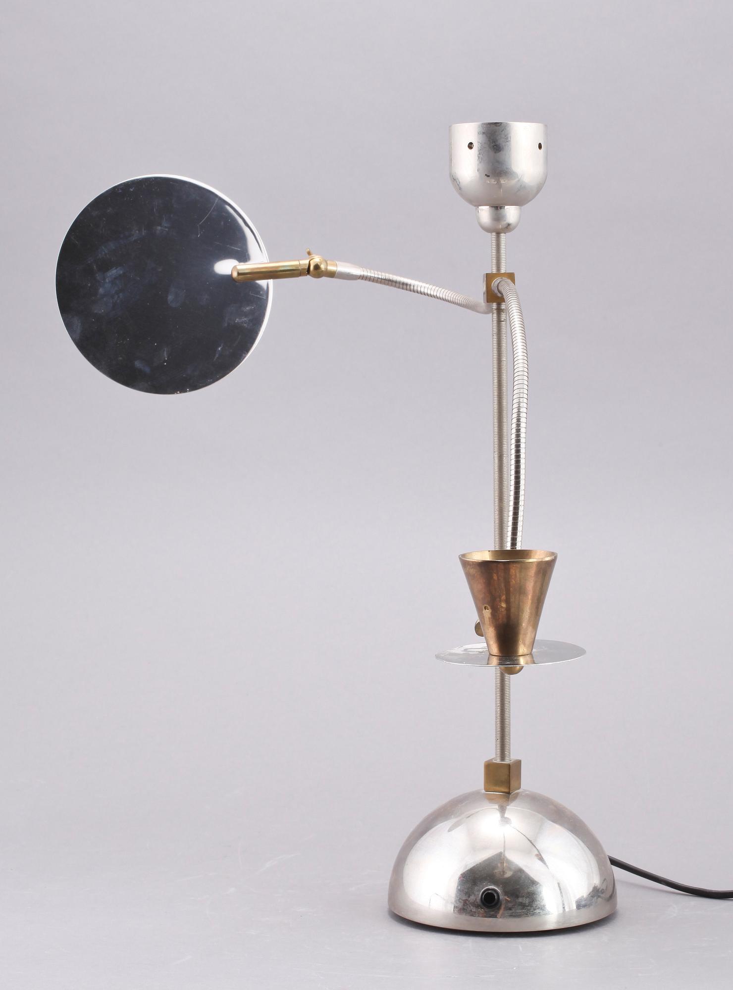 BORDSLAMPA/LJUSSTAKE, metall, Catalani & Smith, 1900-tal.