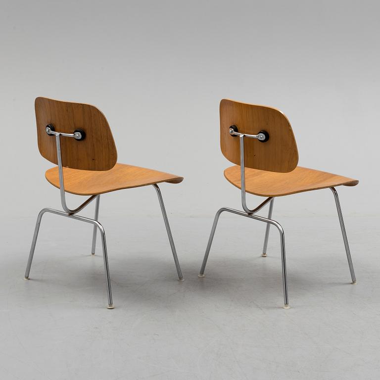 CHARLES & RAY EAMES, a pair of DCM chairs from Herman  Miller.