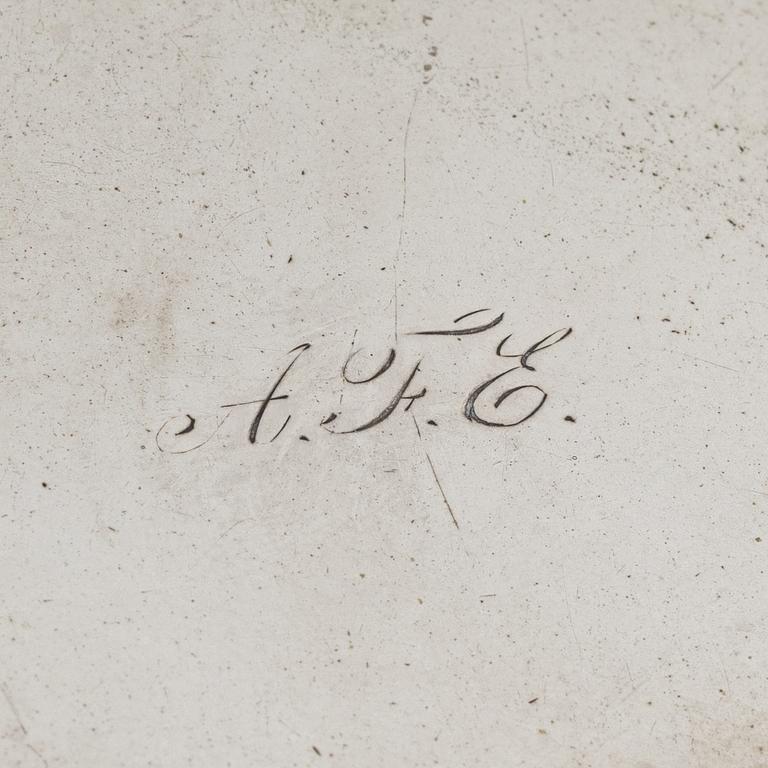 Five Silver Boxes, including mark of Petter Adolf Sjöberg, Stockholm 1817.