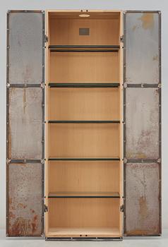 A Jonas Bohlin 'Slottsbacken' oak and iron cabinet, Källemo, Sweden 1987.