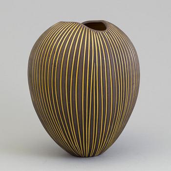HJÖRDIS OLDFORS, a "Kokos" earthenware vase from Upsala-Ekeby, 1954-8.