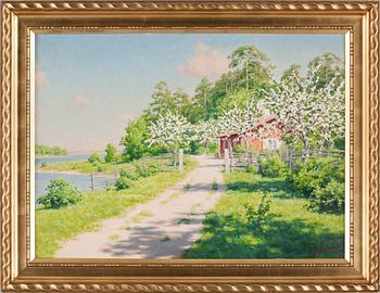 Johan Krouthén, Summer landscape with house.