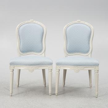 Stolar, ett par, gustavianska, 1700-talets andra hälft.