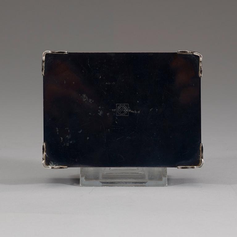 ETUIER, 4 stycken, silver och brons. Japan, 1900-tal.