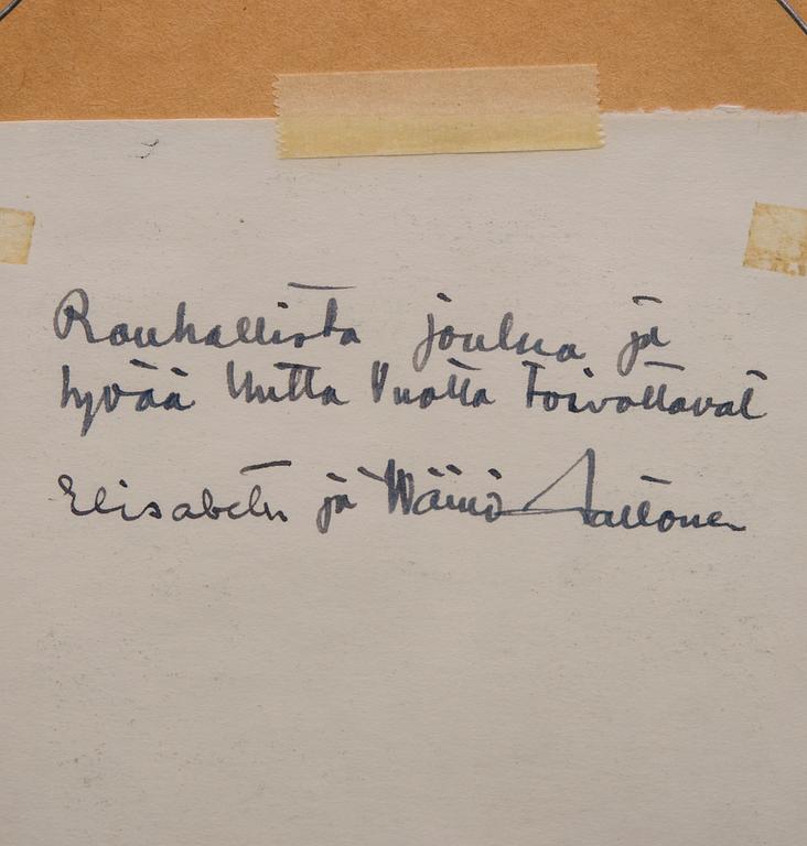 WÄINÖ AALTONEN, litografi, signerad W.A, daterad 1961 och numrerad F 20/50.