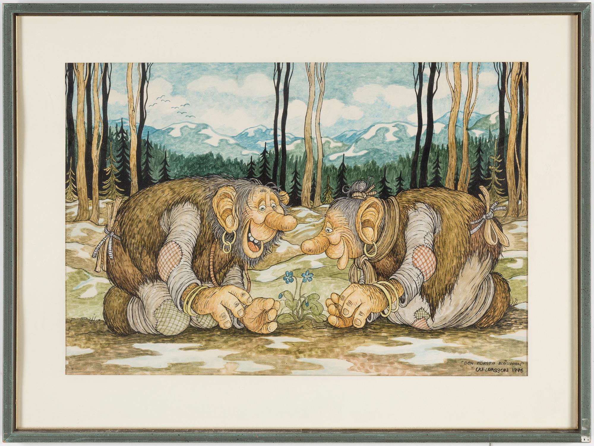 ULF LARSSON, akvarell/tusch, signerad och daterad 1976.