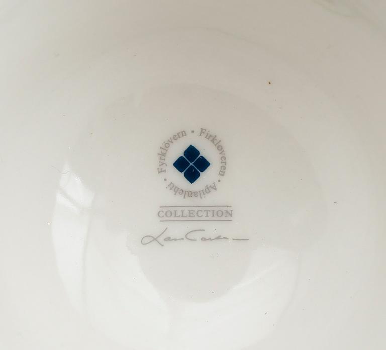 JULFÖREMÅL, 7 delar, porslin, Fyrklövern, 1900-talets andra hälft.