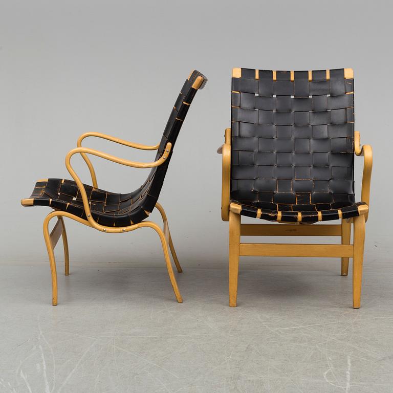 A pair of 'Eva' easy chairs by Bruno Mathsson, second half of the 20th century.