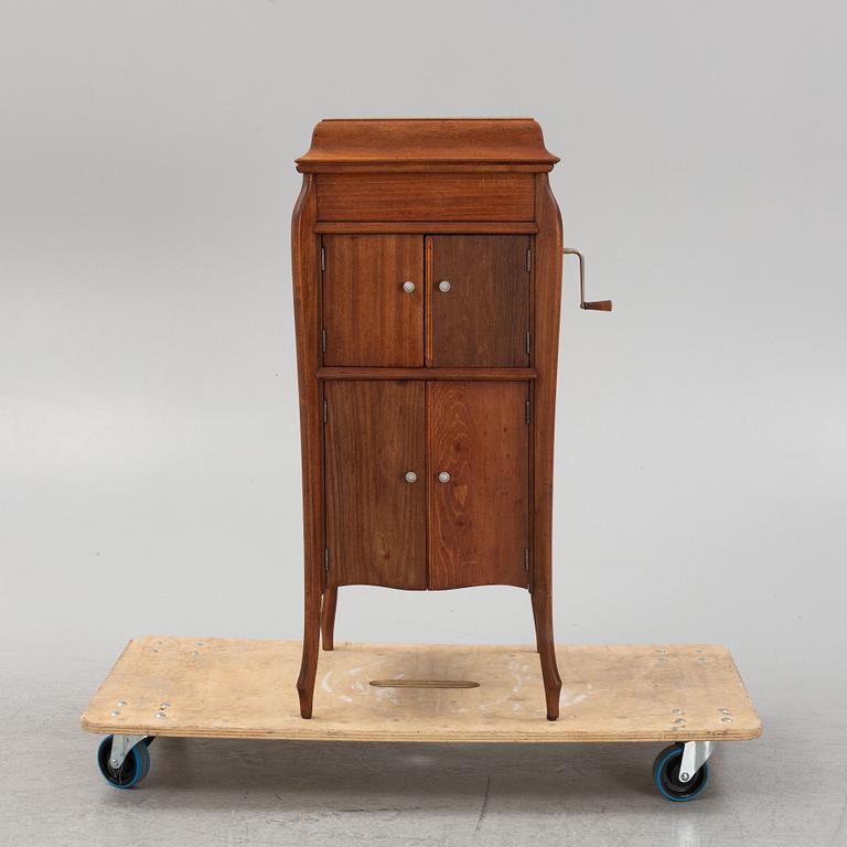 A grammophone cabinet, early 20th Century.