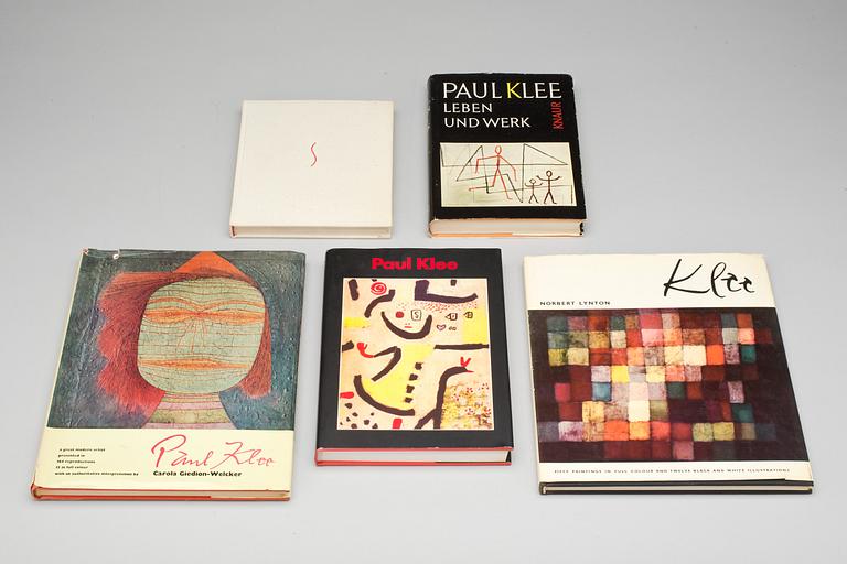 PARTI BÖCKER/HÄFTEN, 12 st. Paul Klee. Bl.a. "Paul Klee" av Malmö Konsthall, 1991.