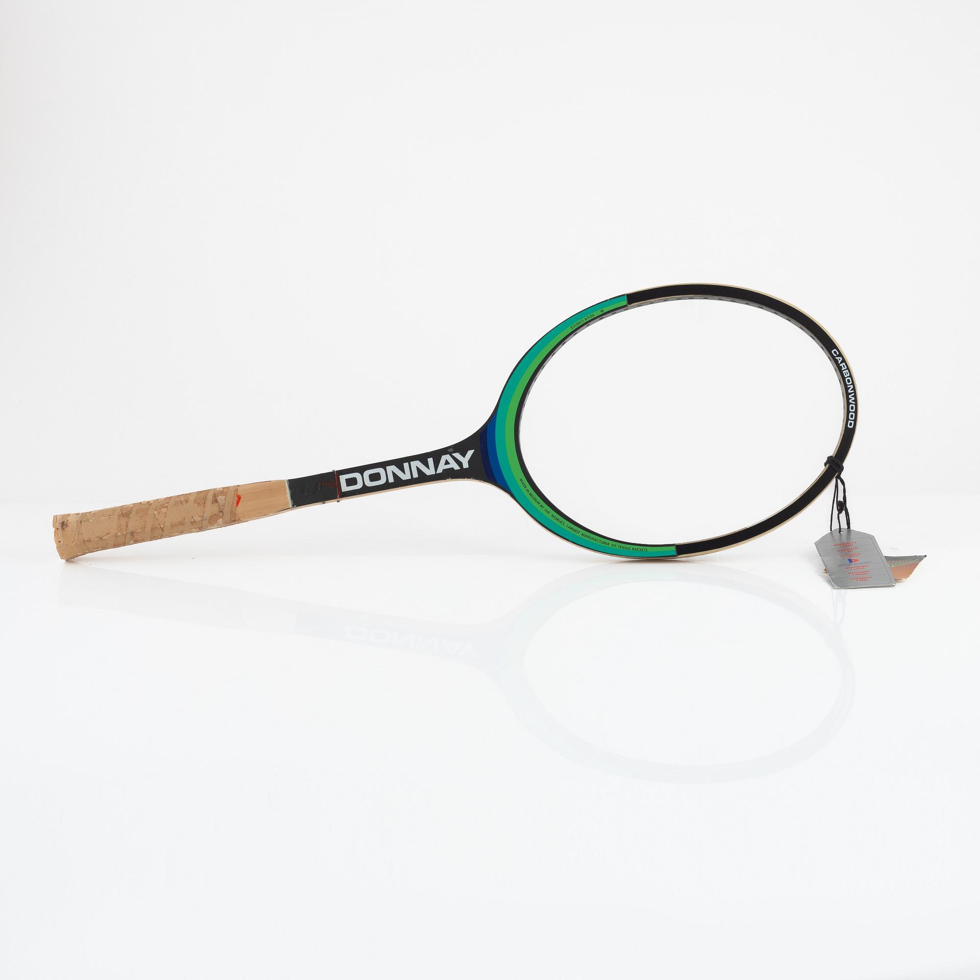 Tennis racket, Signed by Björn Borg. Donnay. Customized Carbonwood, 1982/1983.