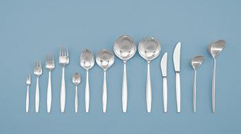 713. A Tias Eckhoff set of 66 pcs of flatware, 'Cypress', Georg Jensen, Copenhagen, post 1945.