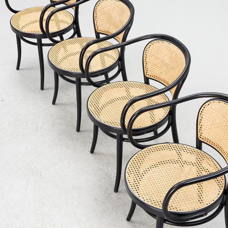 Michael Thonet, karmstolar, 4 st, "No 30", TON.