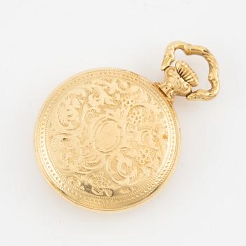 Pocket watch, 18K gold, 25 mm.