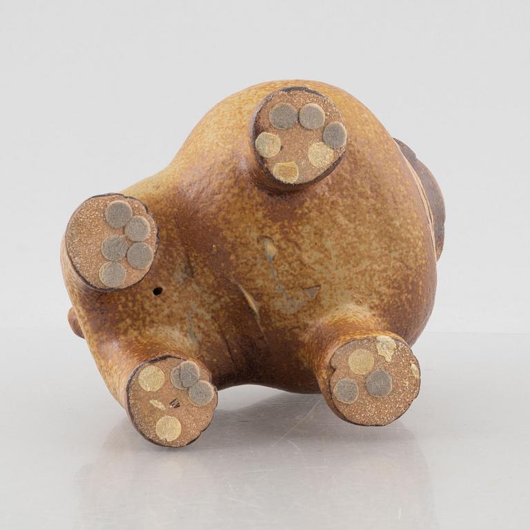 Lisa Larson, two stoneware figurines, 'Bulldog Midi' and 'Bulldog Mini', from the series "Kennel", Gustavsberg.