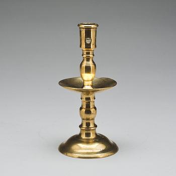 LJUSSTAKE, mässing, 1600-tal. Heemskerk, Holland.