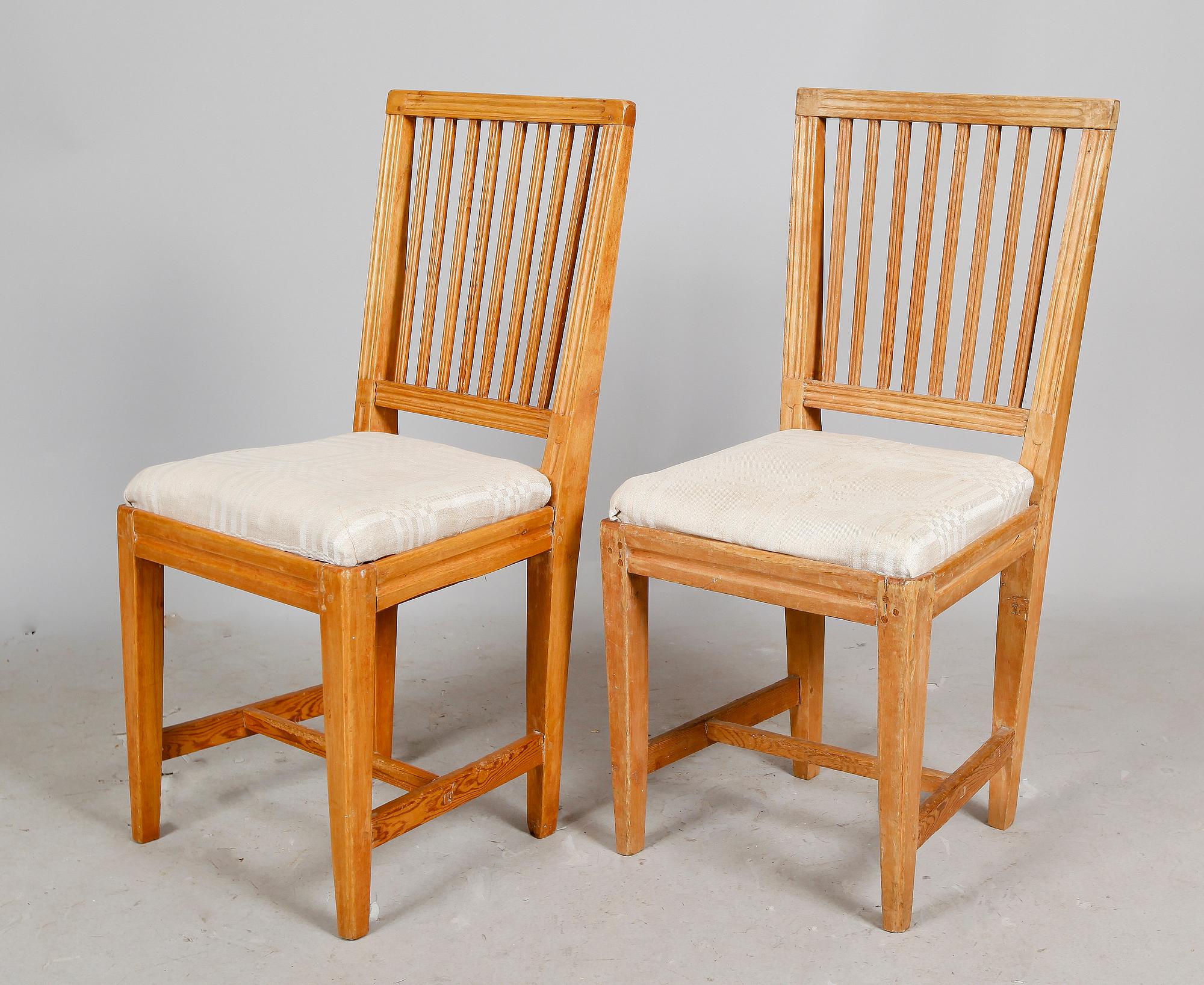 STOLAR, 6 st, sk Leksandsstolar, sengustavianska, 1800-tal.