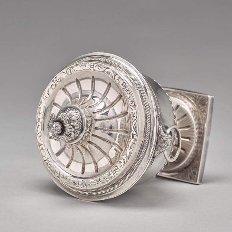 Sockerskål, okänd mästare, silver, Köpenhamn 1790.