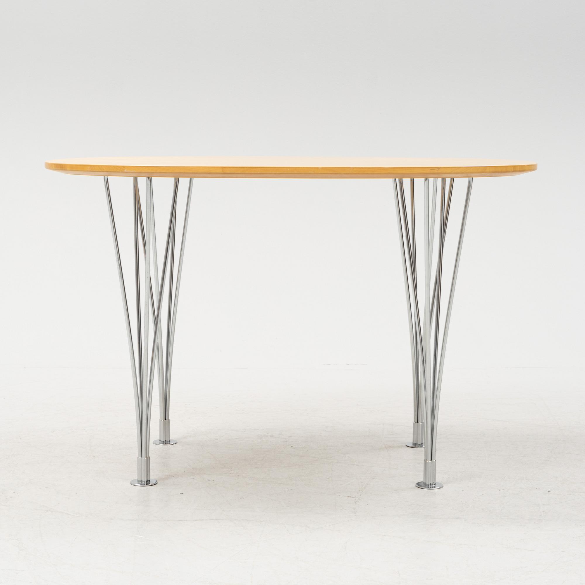 Bruno Mathsson & Piet Hein, a birch 'Superellips' table, Bruno Mathsson International AB, Värnamo, 2003.