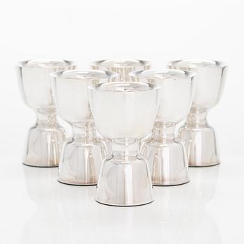 Pekka Piekäinen, a set of six beaker in wooden box, J.A. Tarkiainen, Helsinki 1979.