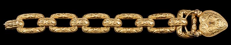ARMLÄNK, guld 18k, 1800-talets andra hälft. Vikt ca 30 gram.