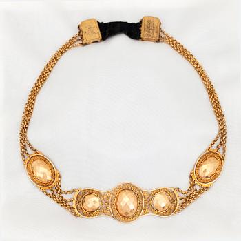 COLLIER, tidigt 1800-tal, med filigranarbete. Empire.
