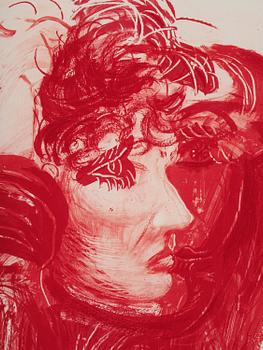 David Hockney, "Red Celia" from: "Moving Focus".