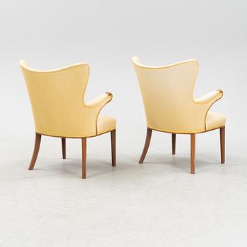 A apir of Swedish Modern armchairs, 1940's.
