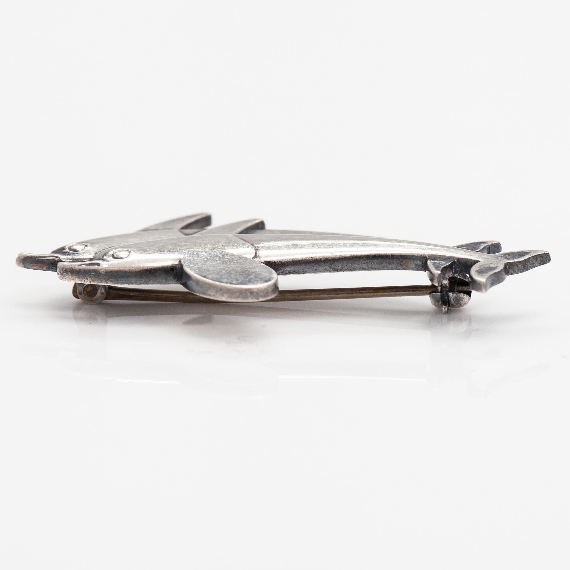 Georg Jensen. A sterling silver brooch. Copenhagen.