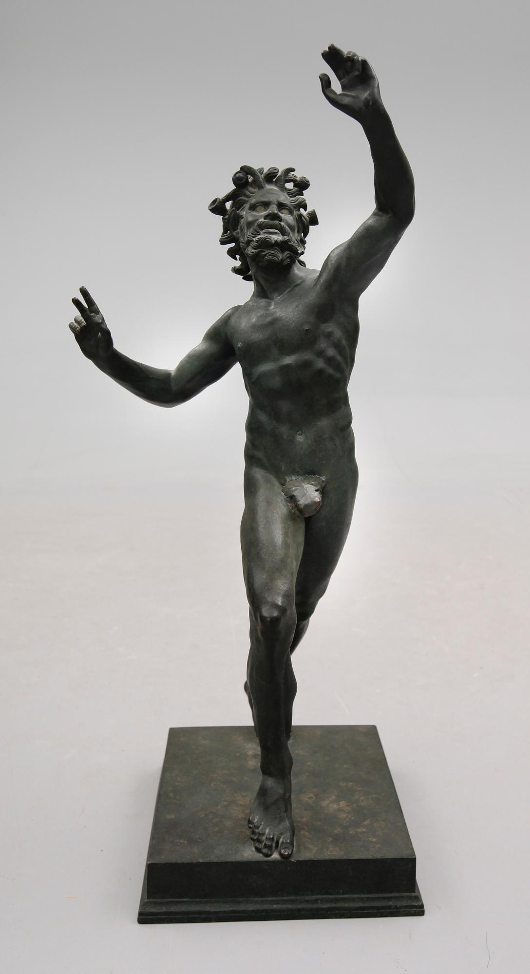 SKULPTUR, brons, kopia från Pompeji, 1900-tal.