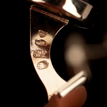 MANCHETTKNAPPAR, guld 14K, spektrolit, Timo Jäkkö, Lahtis, 1900-talets slut.