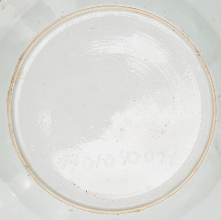 TALLRIKAR, 4 st, porslin, Qianlong, Kina, 1700-tal.