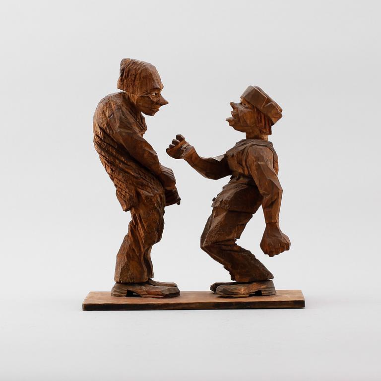 CARL JOHAN TRYGG, skulptur, trä, signerad, daterad 1916.