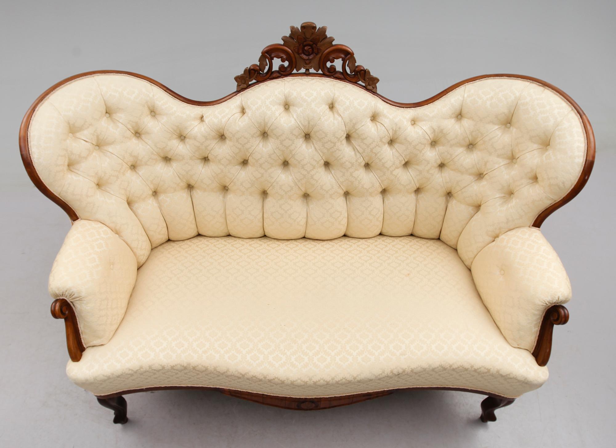 SOFFA, rokokostil, 1800-talets andra hälft.