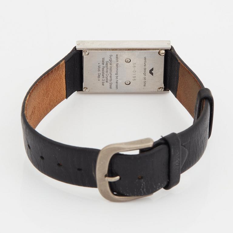 Ventura, design by Flemming Bo Hansen, armbandsur, 21 mm, and photographs of Lars Norén and P.O. Enquist.