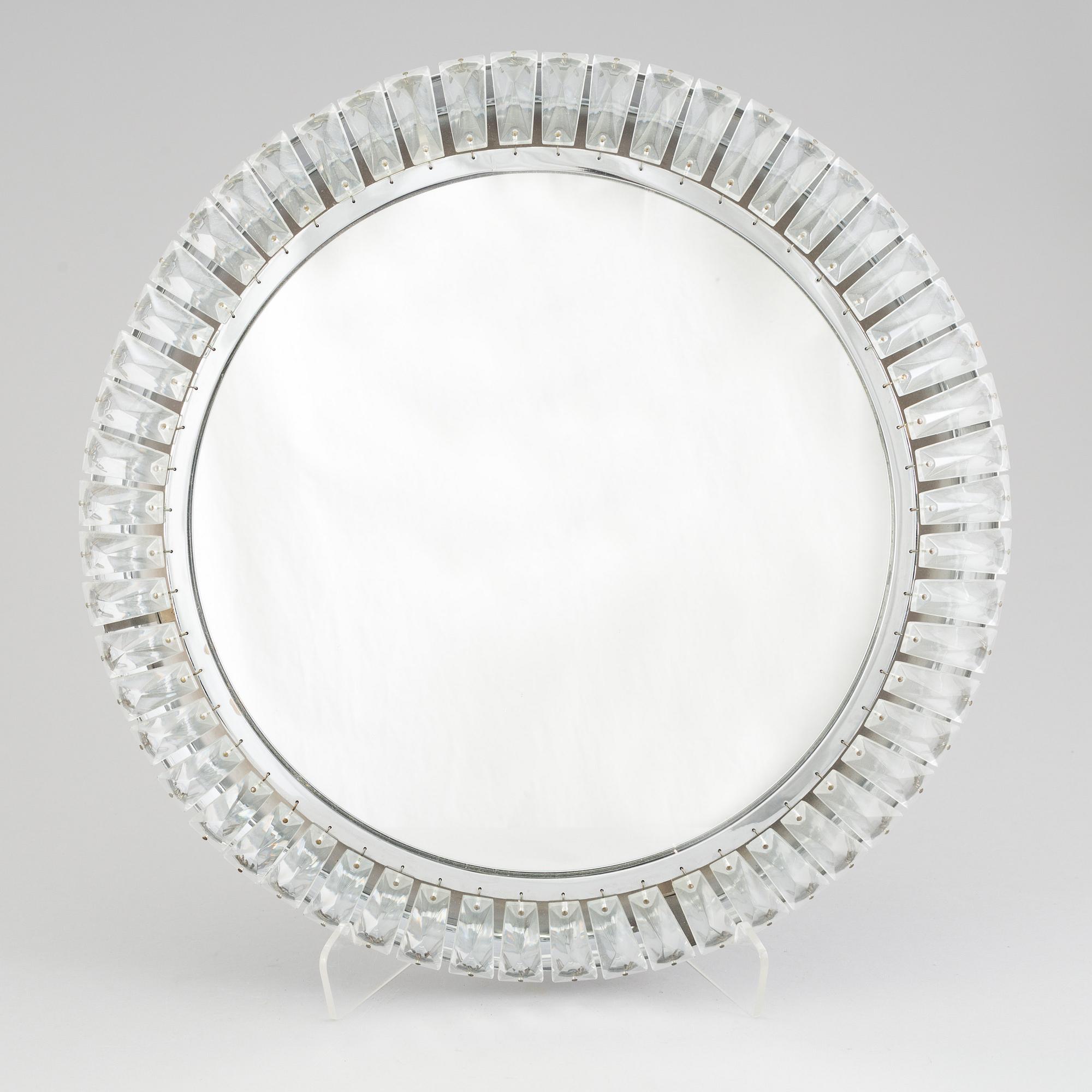 TAKLAMPA med spegel, 1900-talets andra hälft. Höjd ca 10 cm.