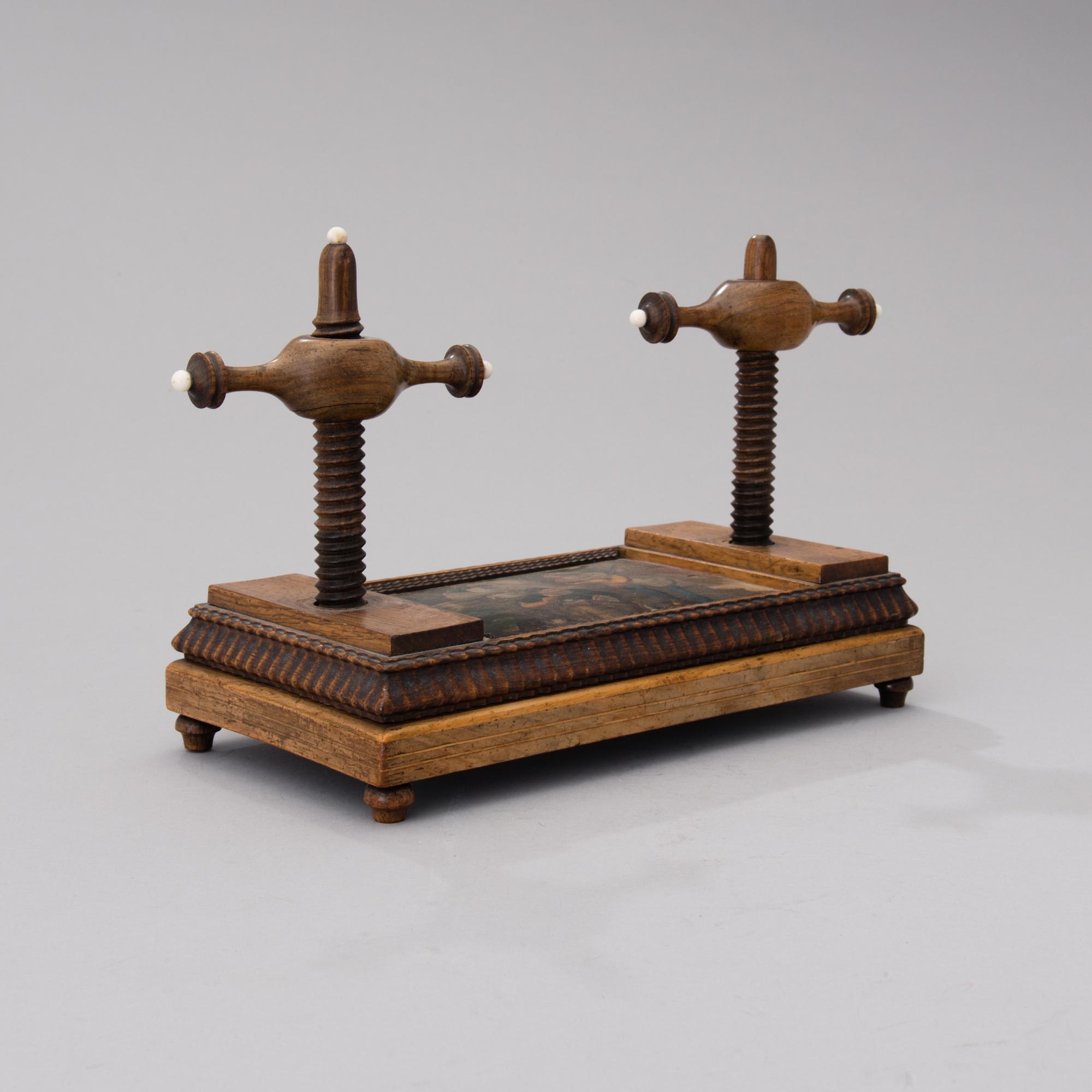 LINEN PRESS, walnut, possibly dutch, 18th century.