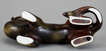 FIGUR, stengods, signerad. Gunnar Nylund, Rörstrand.