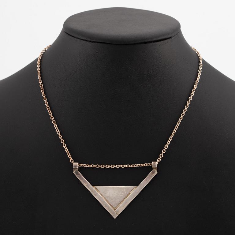 Birger Haglund, necklace, sterling silver, Stockholm 1988.