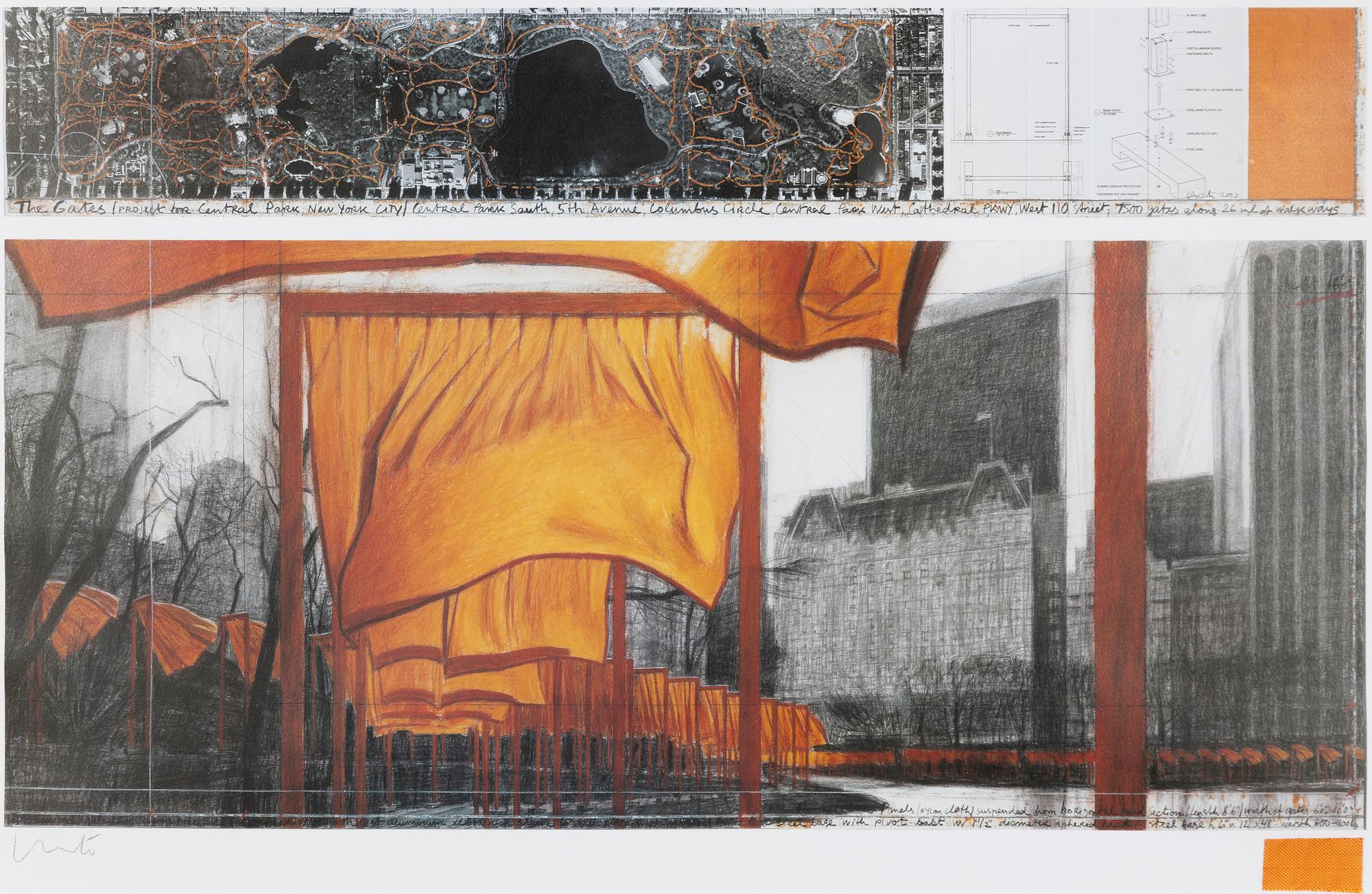 Christo,  "The Gates (project for Central Park, New York City)".