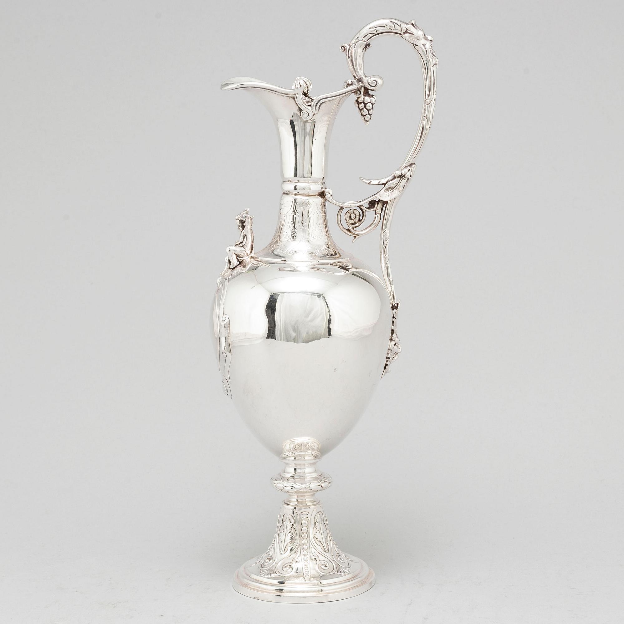 Joseph Angle, vinkanna, silver, London 1860.