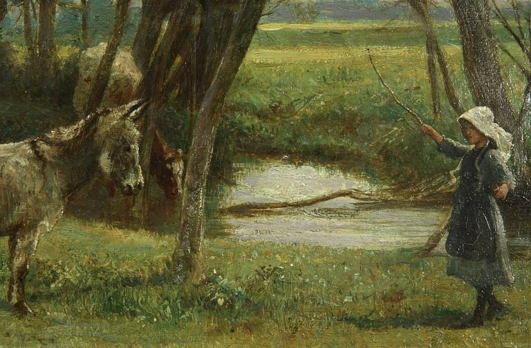 EDGAR BARCLAY, olja på duk, sign. o dat. "1909".