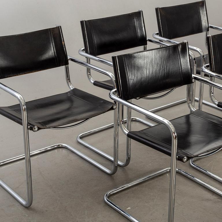 A Set of six armchairs later part of the 20th century.