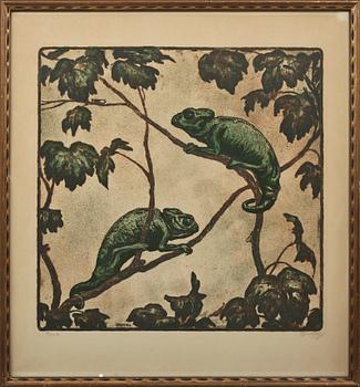 OKÄND KONSTNÄR, 4 st, litografier, sign Gabriel o numr 69/100, 75/100, 94/100 resp 97/100, 1900-talets mitt.