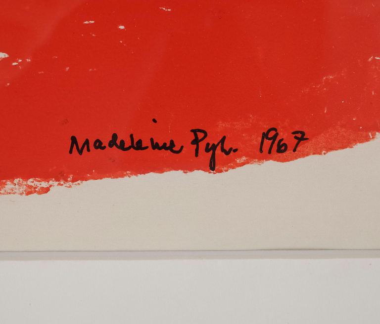 MADELEINE PYK, gouache, signerad och daterad 1969.
