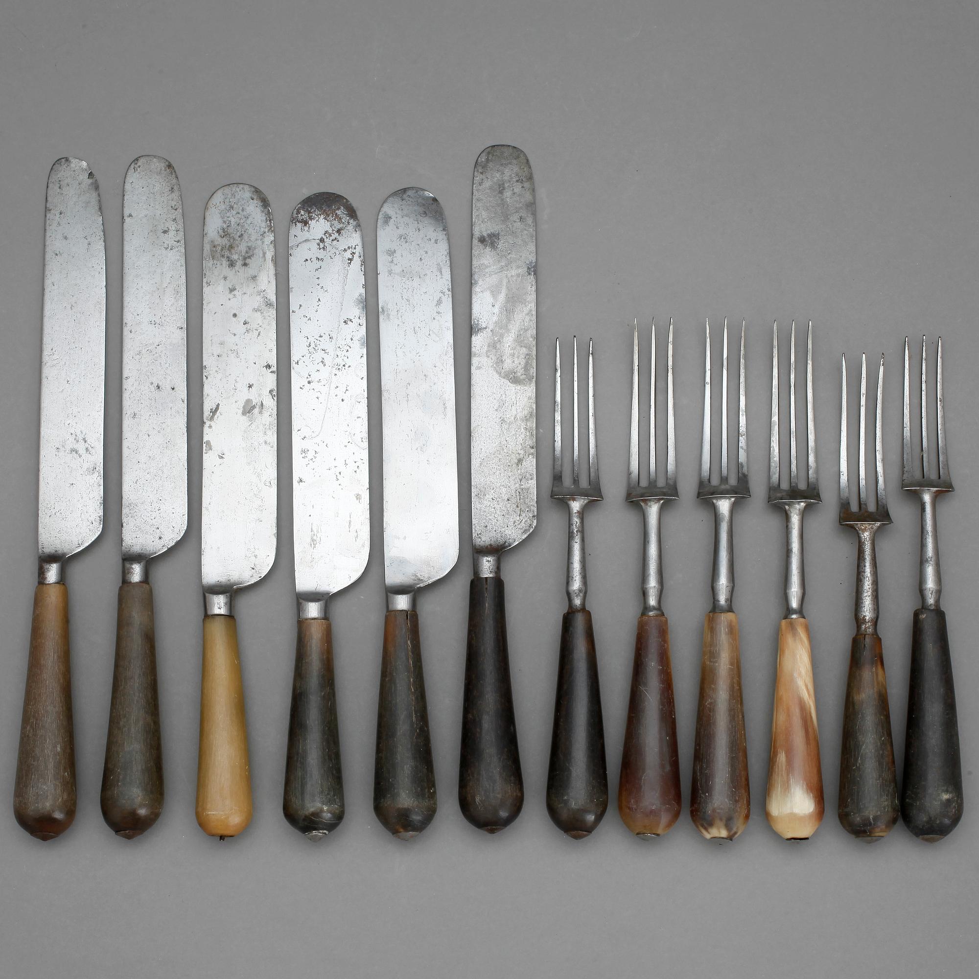 BESTICK, 12 stycken, England, 1700-talets slut.