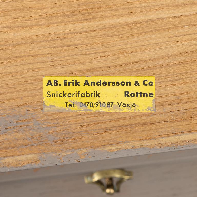Sängbord ett par, Erik Andersson snickerifabrik, Rottne. 1900-talets slut,