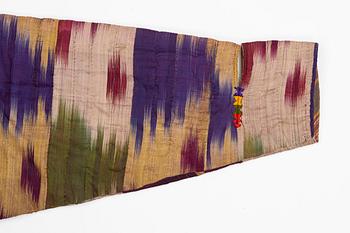 A woman’s Chapan, silk and cotton Ikat, Central Asia, 1880s.